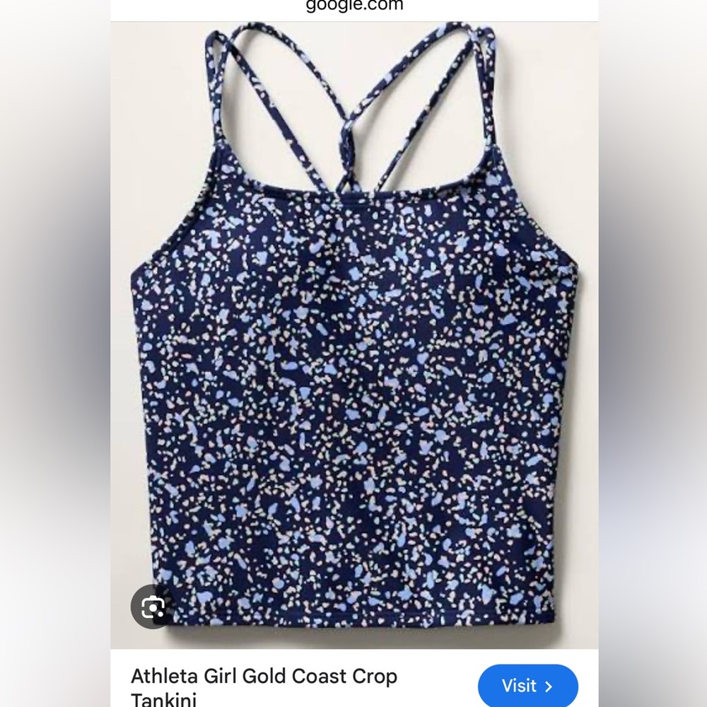 NWT Gold Coast cropped tankini 🏊‍♀️ Athleta Girl size 12
